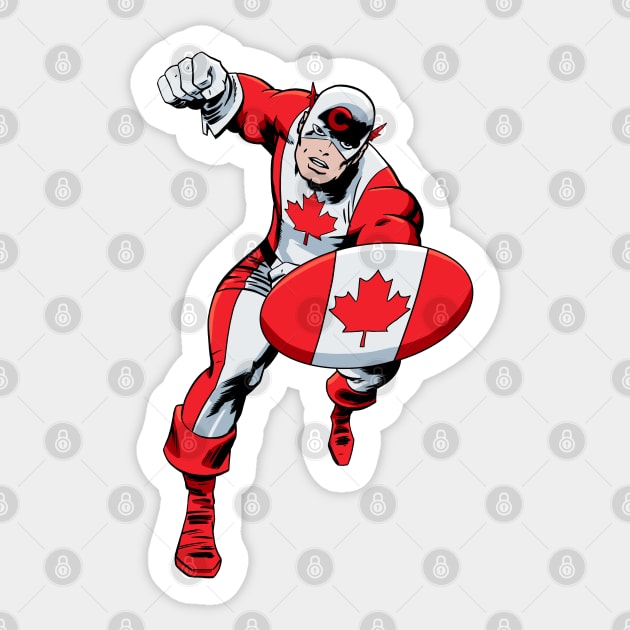 Captain Canada Sticker by ThirteenthFloor